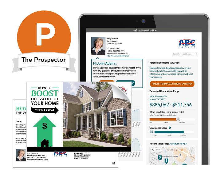 the prospector direct mail marketing and online marketing using pc, tablet, or phone